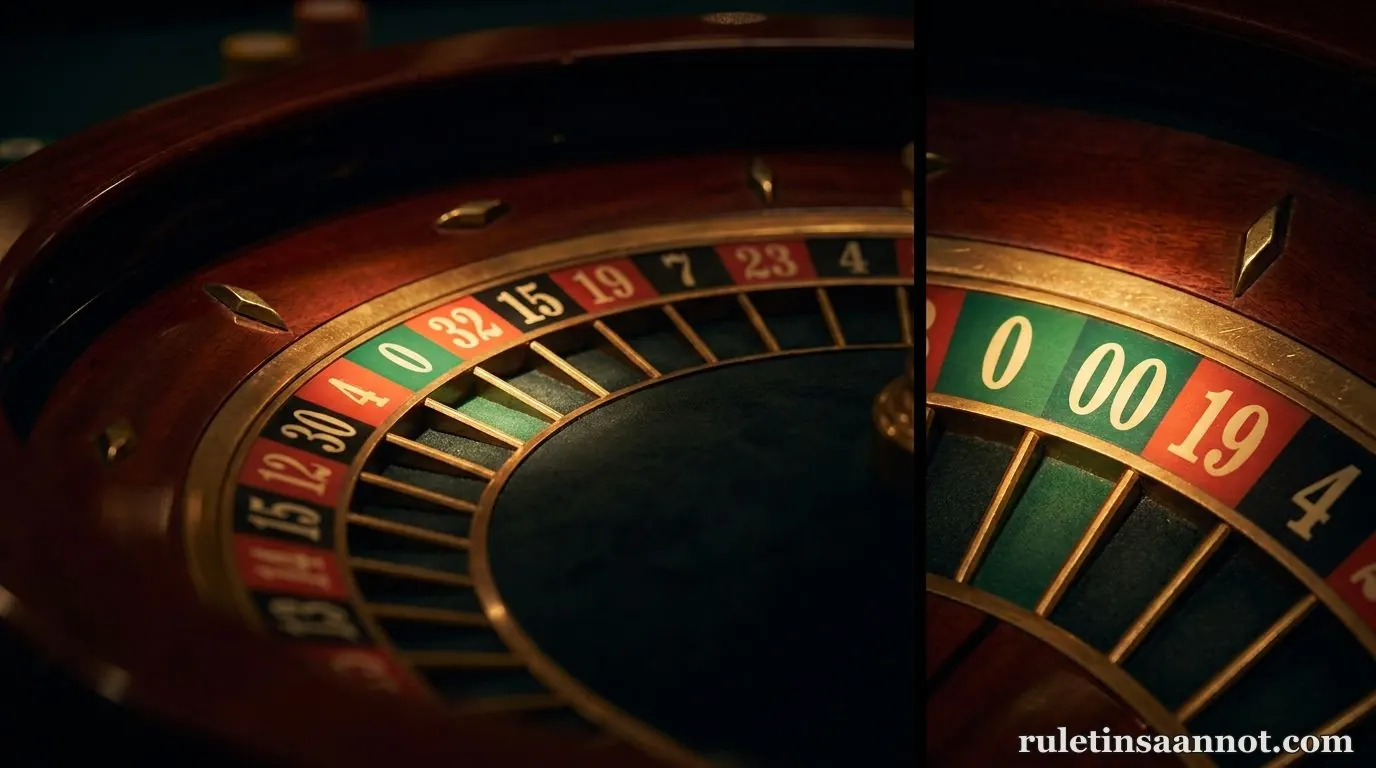Eurooppalainen ruletti yhdellä nollalla vs amerikkalainen ruletti, jossa on 0 ja 00